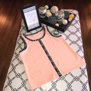 Peach solid tank top